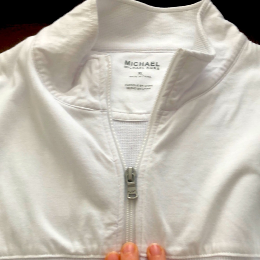 Men’s White 1/4 Zip pullover